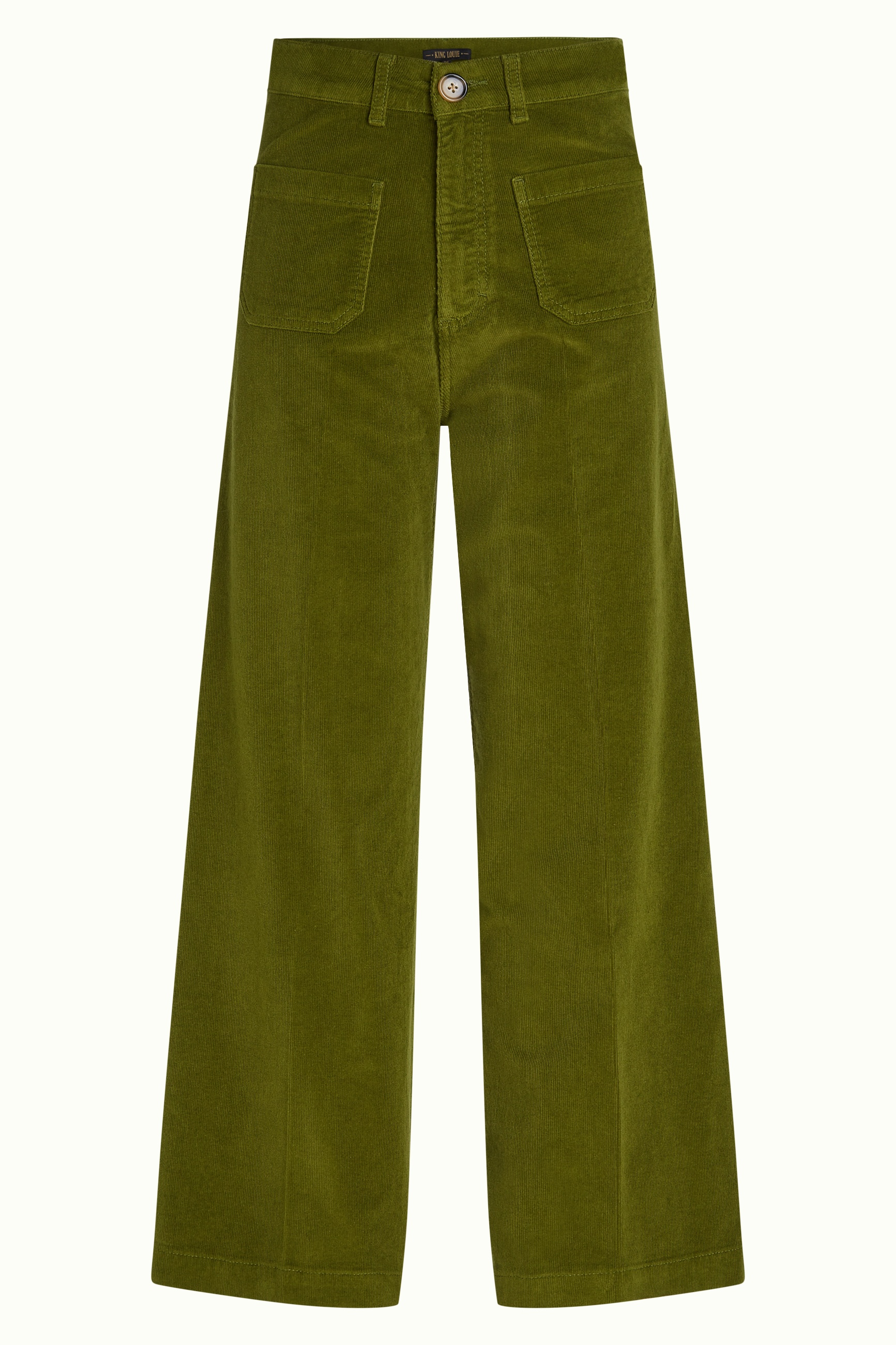 King Louie - Paige Pocket Baby Cord Pants in Posey Green 2