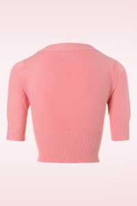 Banned Retro - 50s Overload Cardigan in Rose 2