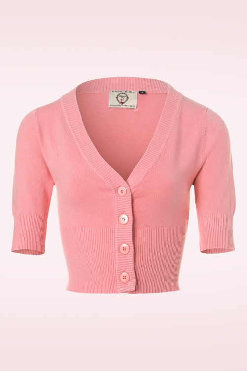 Banned Retro - 50s Overload Cardigan in Rose
