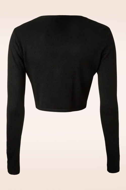 Banned Retro - Vintage Flickers bolero in zwart 3