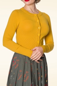 Banned Retro - Dolly Cardigan in Senf 4