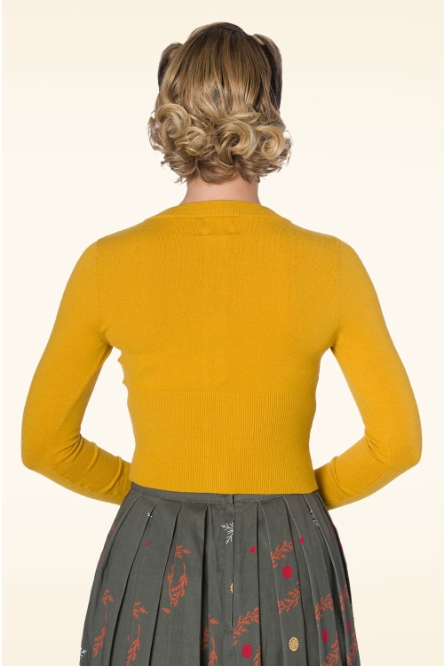 Banned Retro - Dolly Cardigan in Senf 6