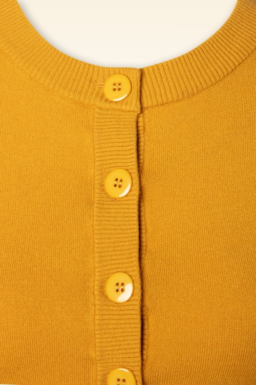 Banned Retro - Dolly Cardigan in Senf 5