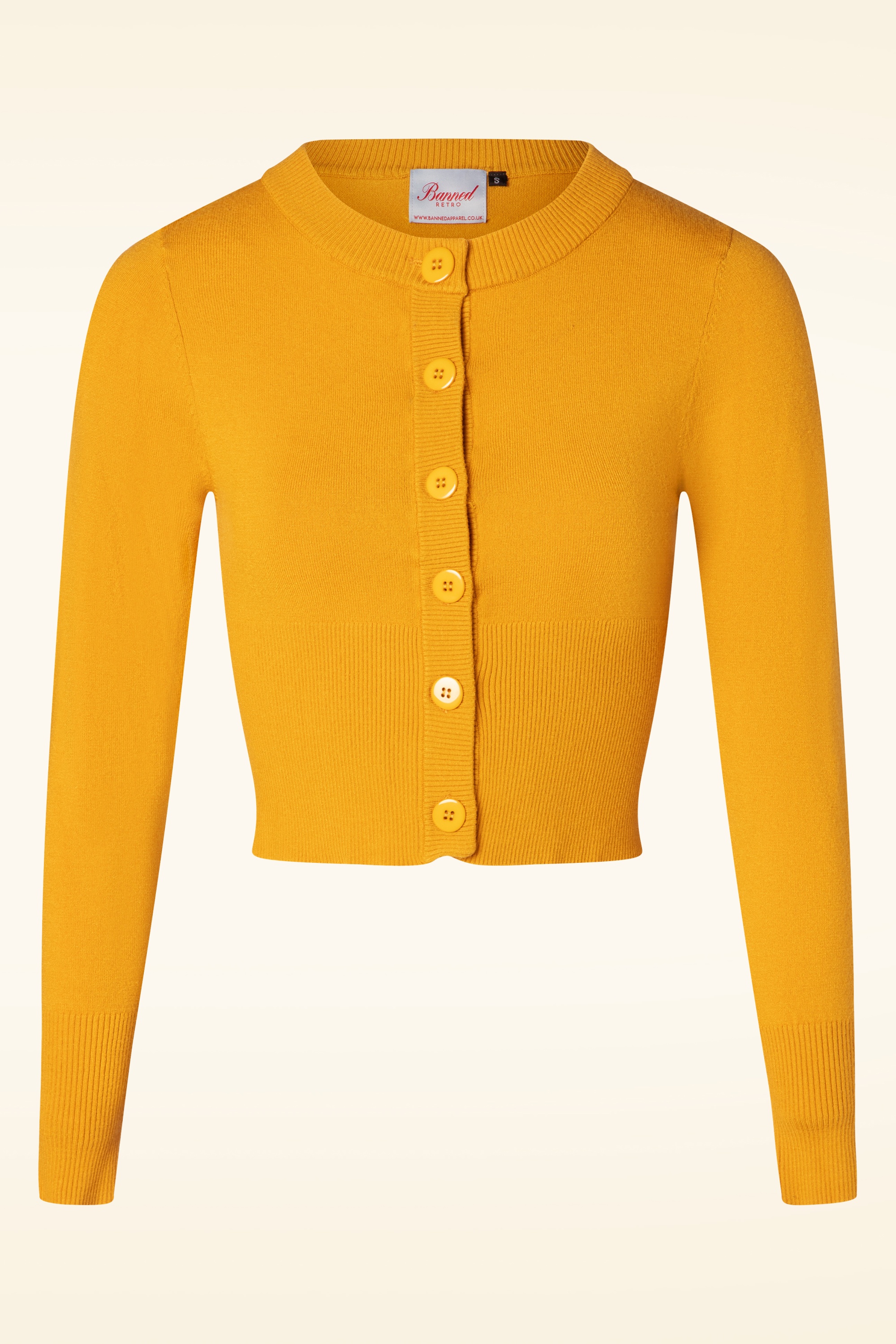 Banned Retro - Dolly Cardigan in Senf