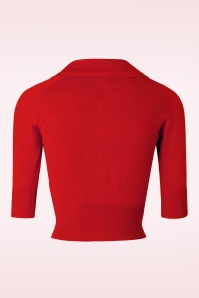Banned Retro - 40s April Bow Cardigan in Red 2