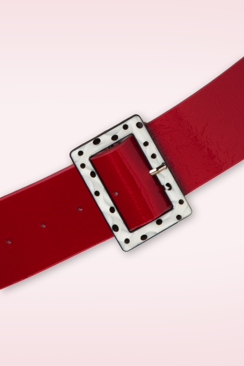 Banned Retro - Ceinture Chenelle en rouge 2