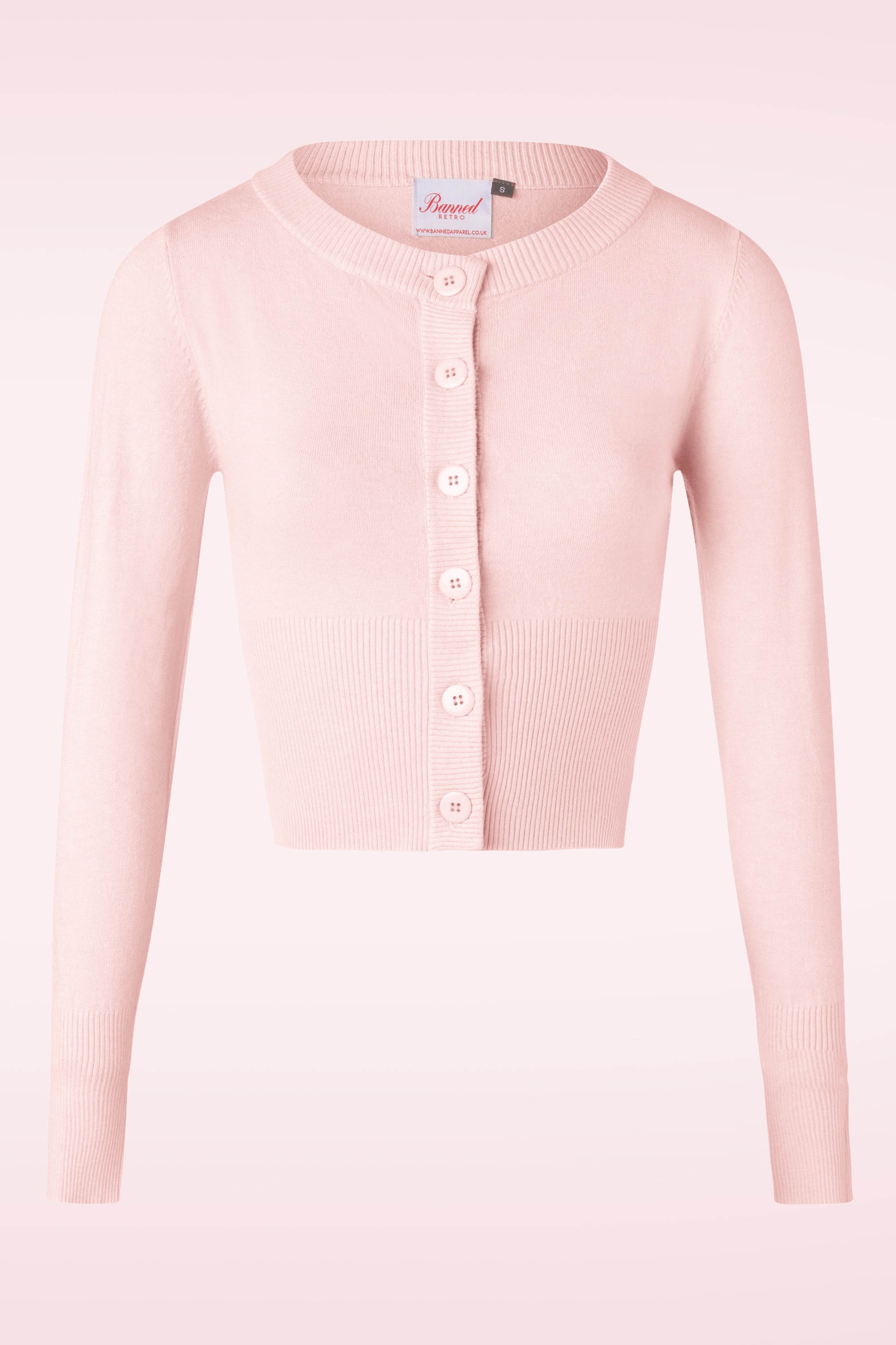 Banned Retro - Dolly Strickjacke in Hellrosa 2