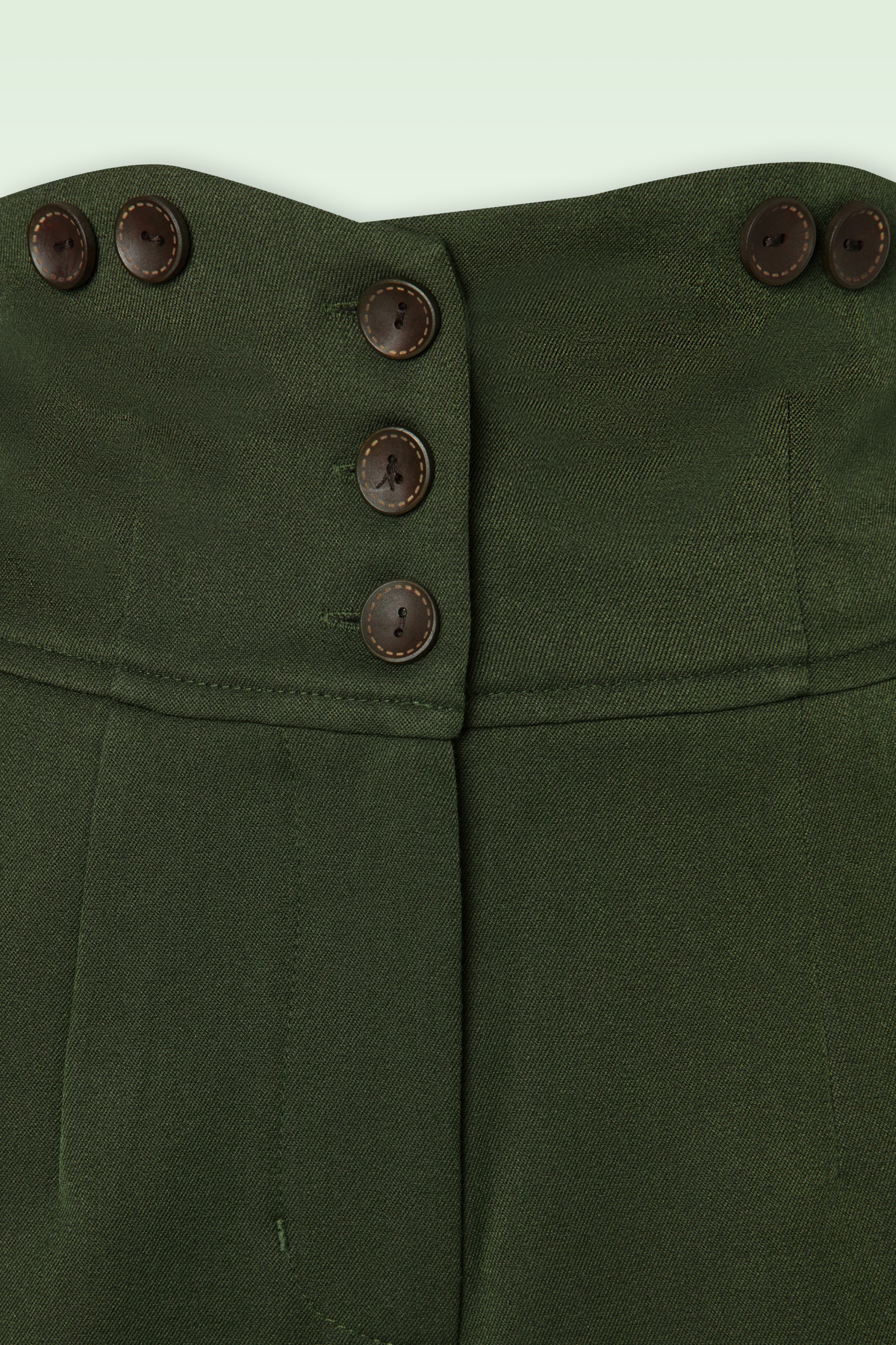 Banned Retro - Girl Boss Trousers Années 50 en Vert Foncé 2