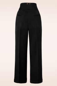 Banned Retro - Girl Boss Trousers Années 50 en Noir 3
