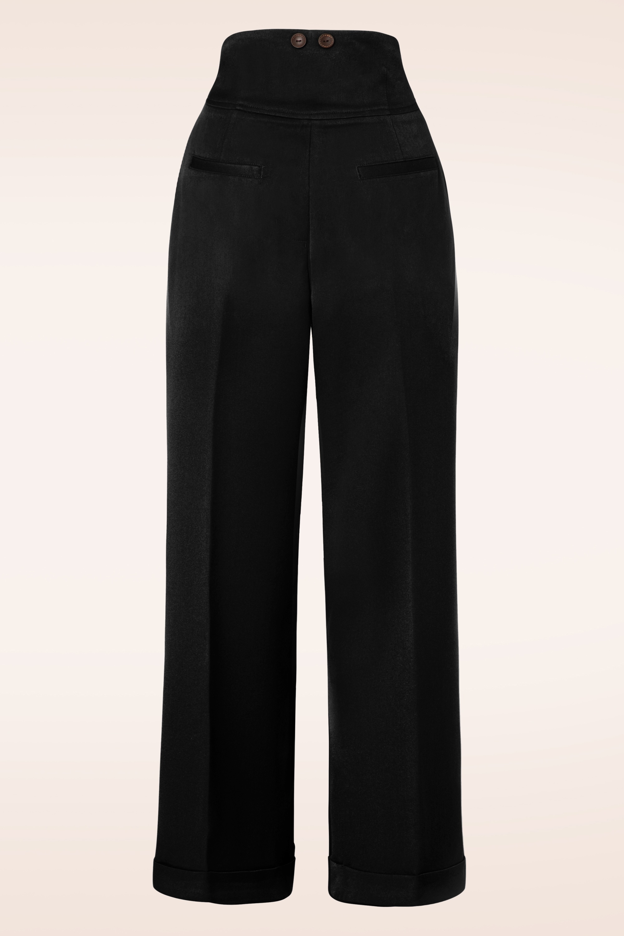 Banned Retro - Girl Boss Trousers Années 50 en Noir 3
