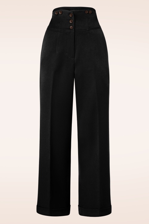 Banned Retro - Girl Boss Hose in Schwarz