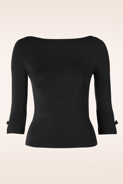 Banned Retro - Modern Love Top in Black