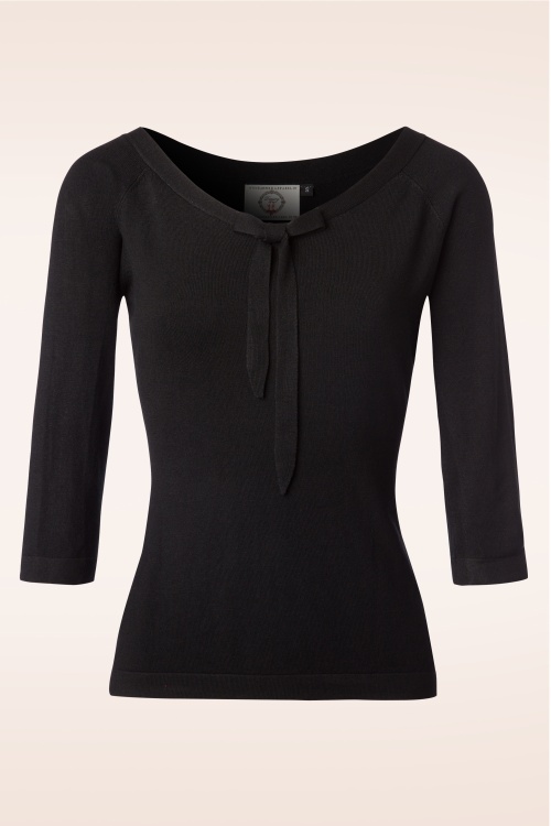 Banned Retro - Haut Pretty Illusion en noir 2