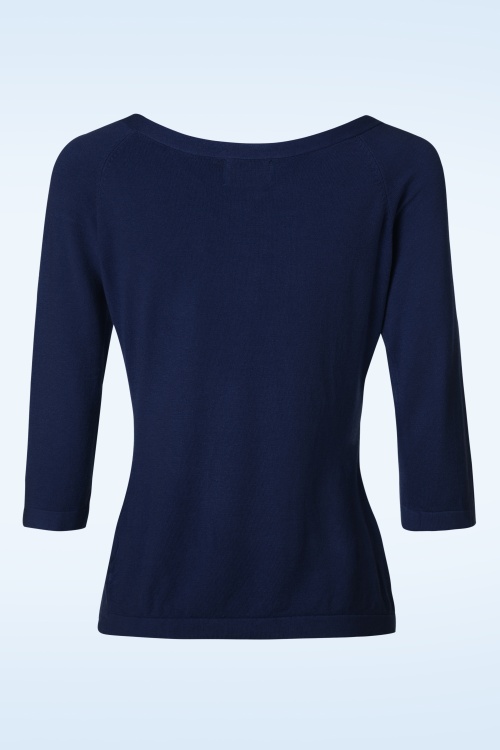 Banned Retro - Haut Pretty Illusion en bleu nuit 2