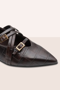Tamaris - Jany Croco Ballerina Flats in Mocca 4