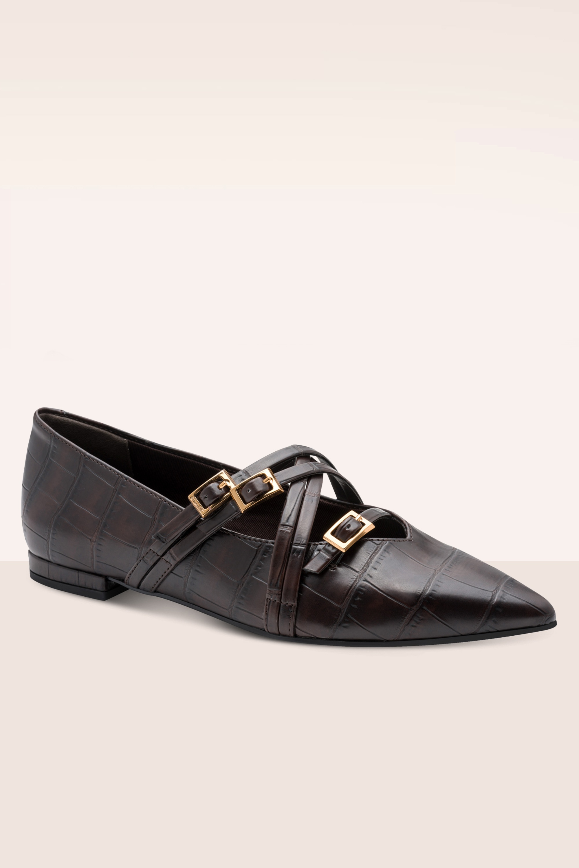 Tamaris - Jany Croco Ballerina Flats in Mocca 3
