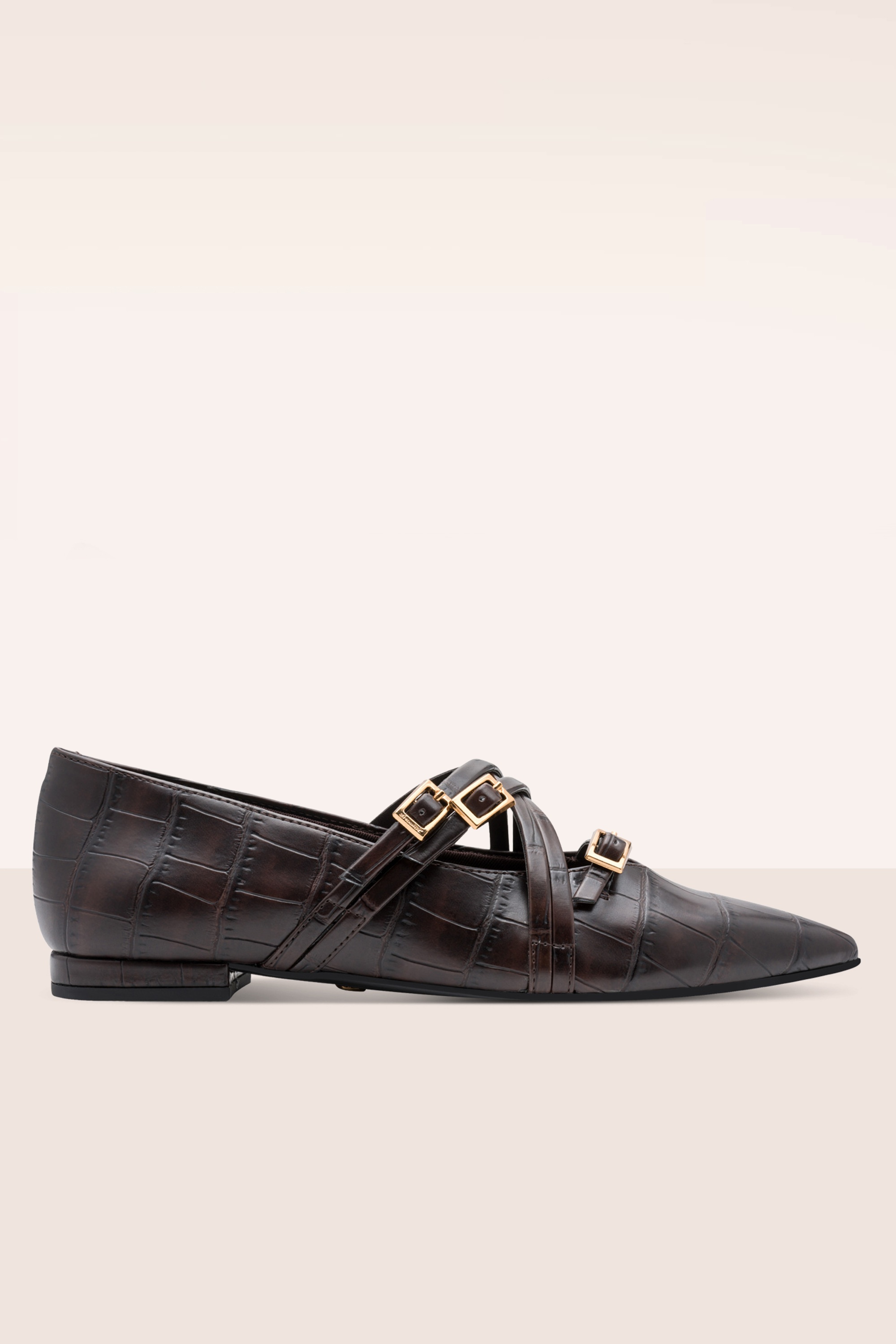 Tamaris - Jany Croco Ballerina Flats in Mocca 2