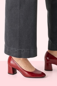 Tamaris - First Lady Vegan Patent Pumps in Red