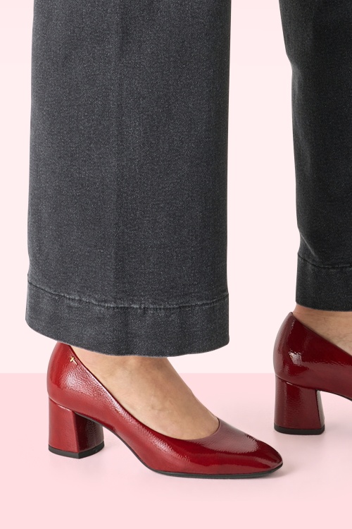 Tamaris - First Lady Vegan Patent Pumps in Red