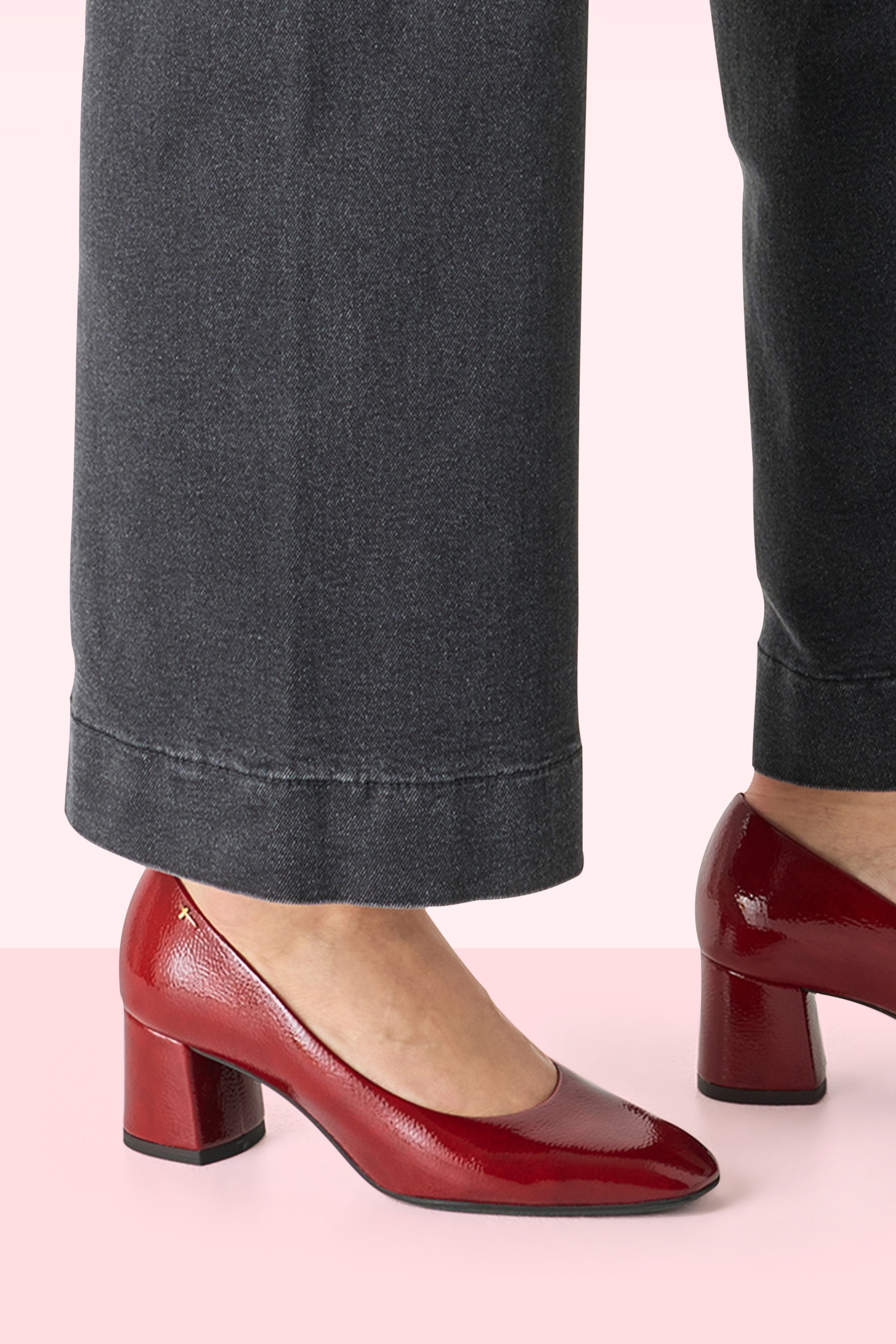 Tamaris - First Lady Vegan Patent Pumps in Red