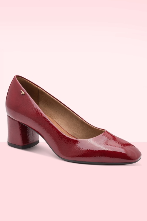Tamaris - First Lady Vegan Patent Pumps in Red 3
