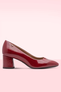 Tamaris - First Lady Vegan Patent Pumps in Red 2
