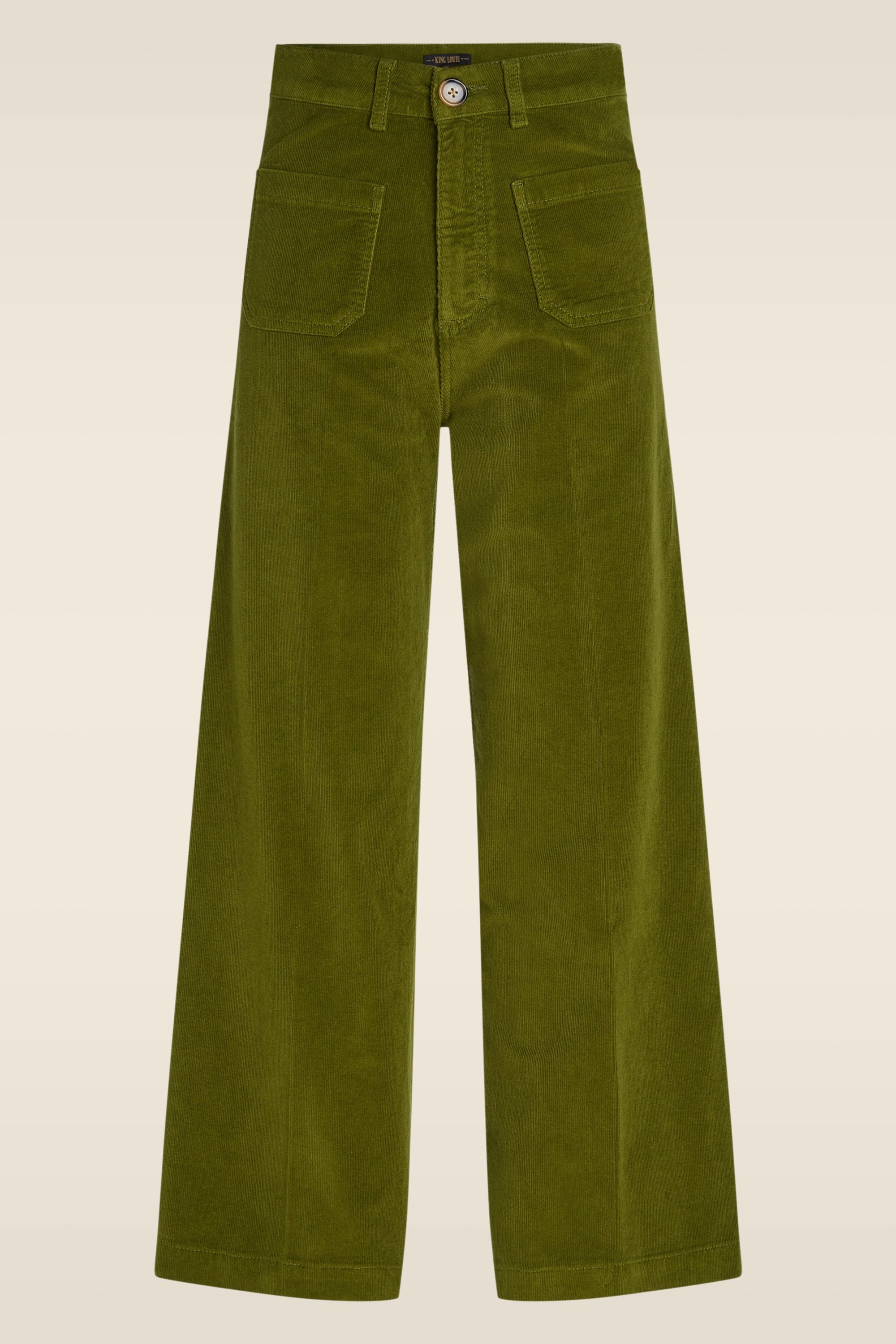 King Louie - Paige Pocket Feincord-Hose in Olivgrün 2