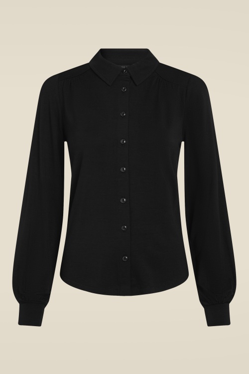 King Louie - Carina Tulum Bluse in Schwarz 2