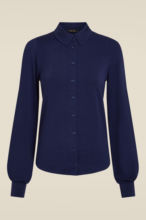 King Louie - Carina Tulum Bluse in Tintenblau 2