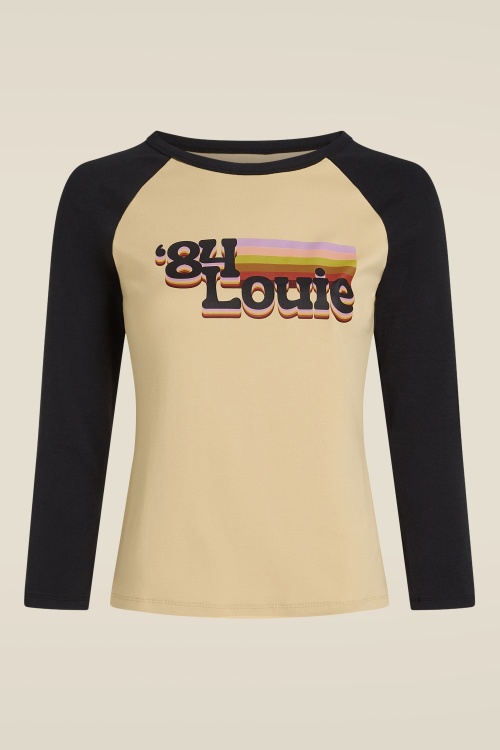 King Louie - Raglan Logo-Shirt in Schwarz