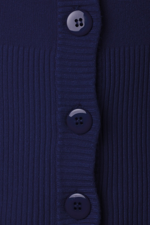 Banned Retro - Dolly Cardigan in Nachtblau 2