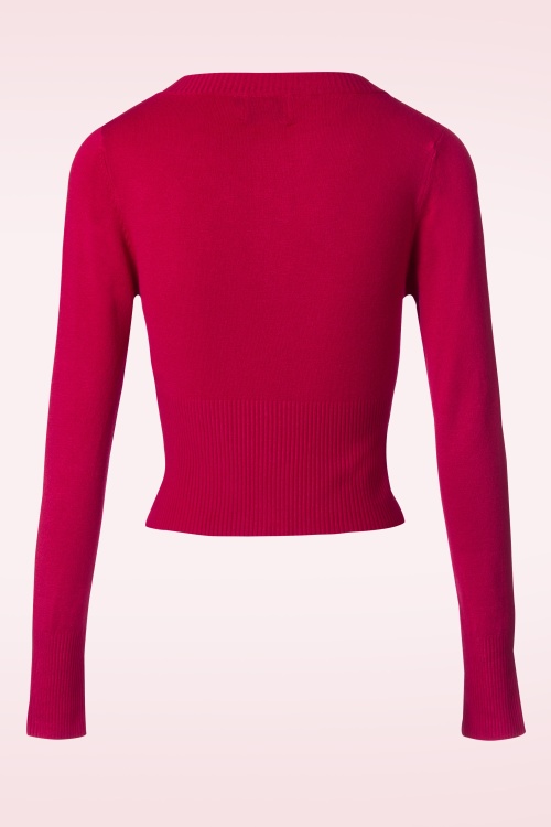 Banned Retro - Dolly Cardigan in leuchtendem Rot 3