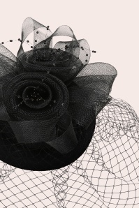 Banned Retro - Royal Bloom Fascinator in Schwarz 4