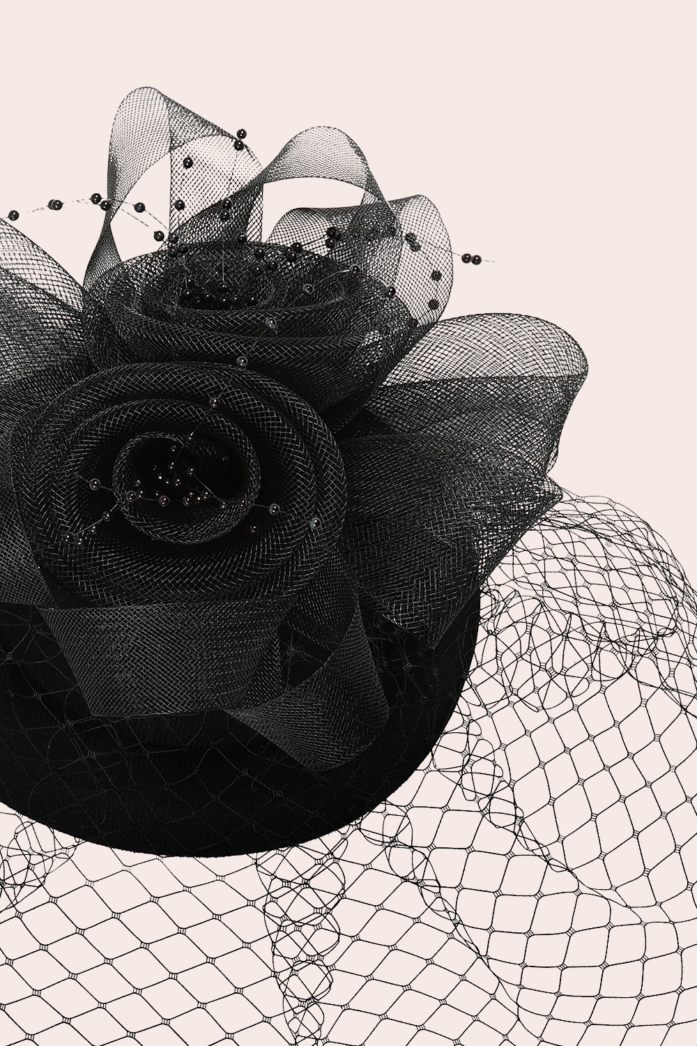 Banned Retro - Royal Bloom Fascinator in Schwarz 4