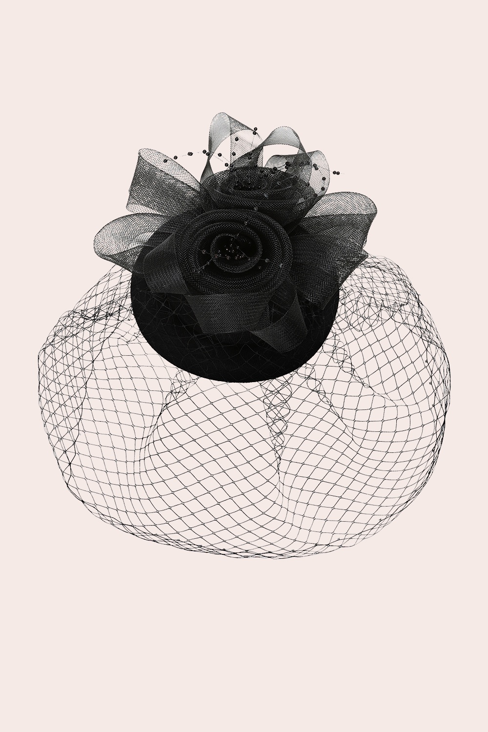 Banned Retro - Royal Bloom Fascinator in Schwarz 3