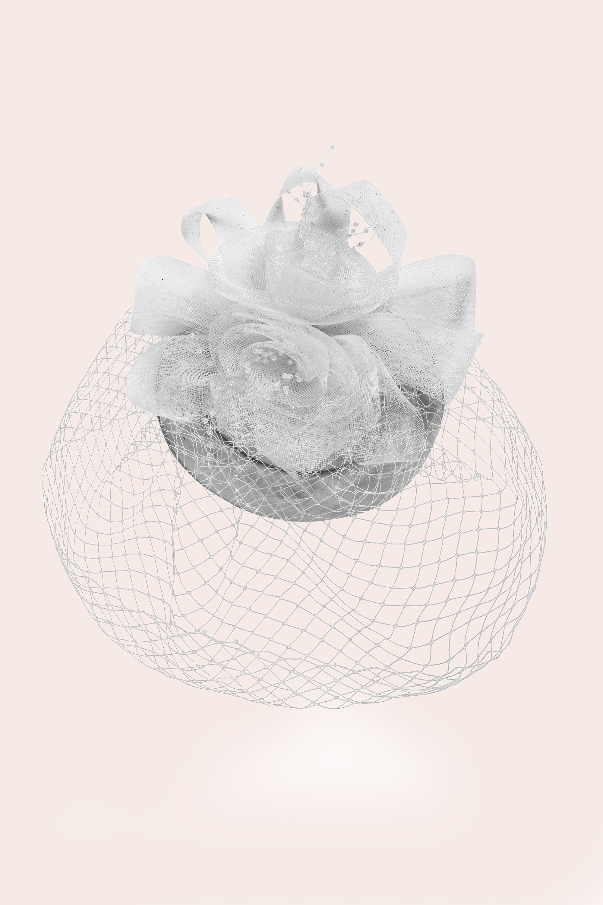 Banned Retro - Royal Bloom Fascinator in Weiß 3