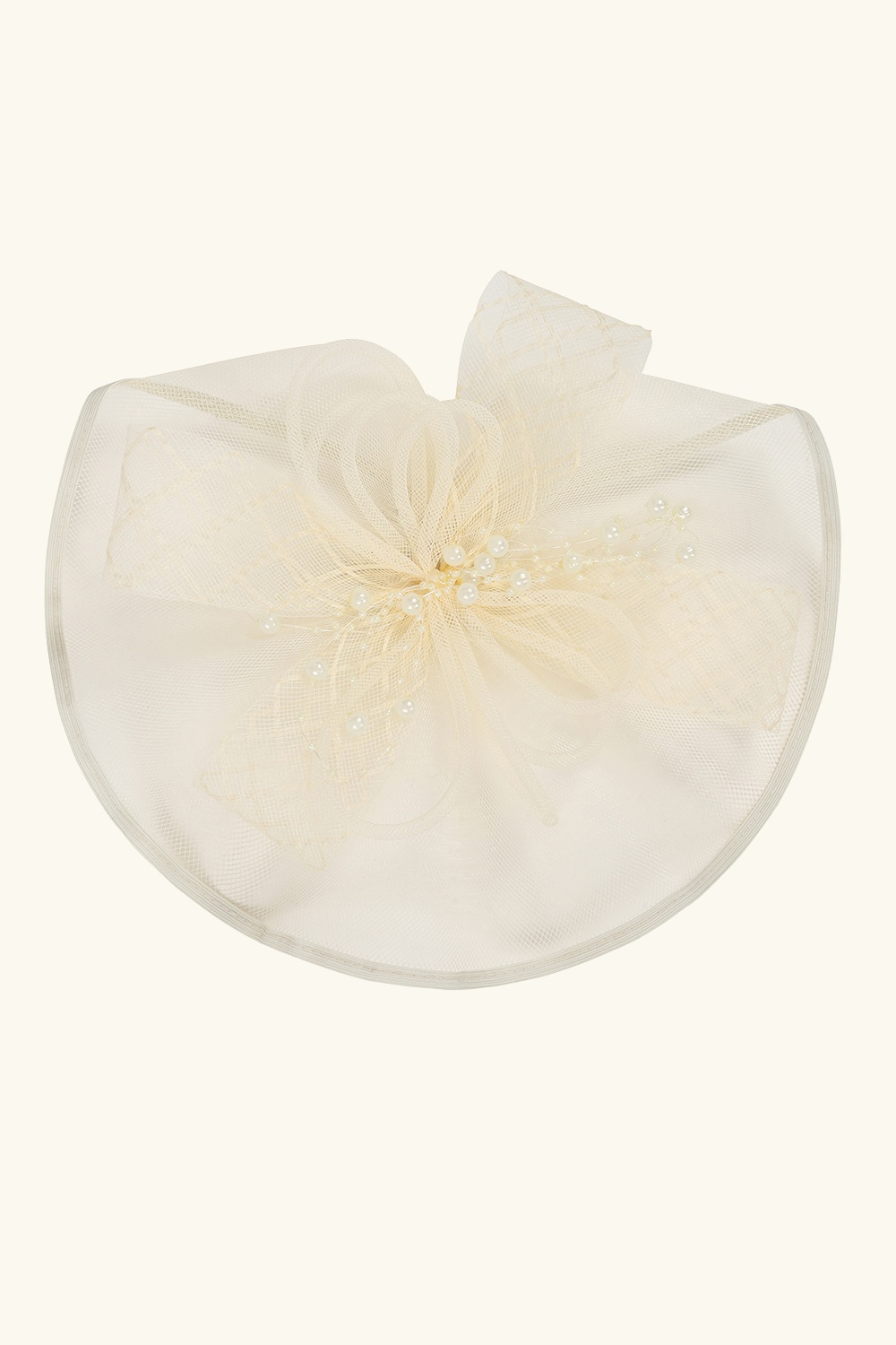 Banned Retro - Mayfair Muse Fascinator in Creme 3