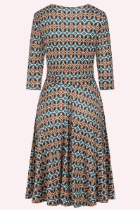 Vintage Chic for Topvintage - Topvintage exclusive ~ Aria Geo Swing Dress in Multi 2