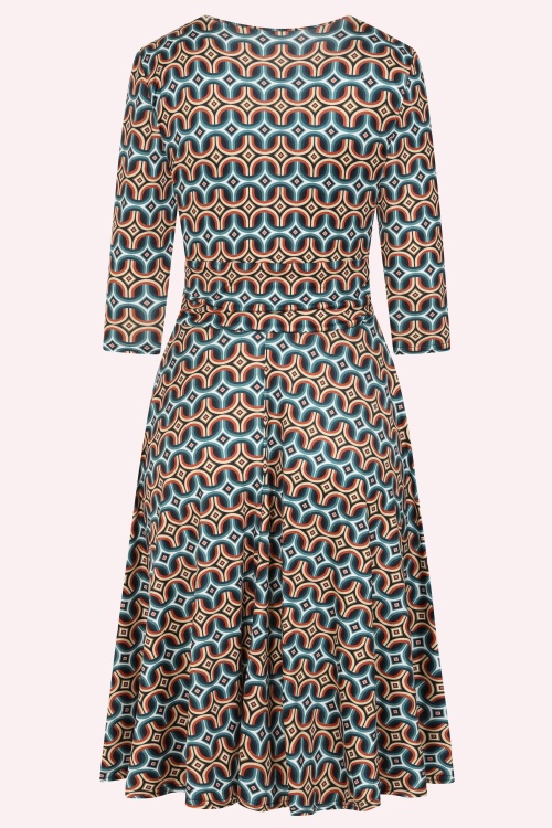 Vintage Chic for Topvintage - Topvintage exclusive ~ Aria Geo Swing Dress in Multi 2