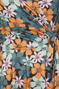 Vintage Chic for Topvintage - Topvintage exclusive ~ Aria Floral Swing Dress in Brown 3