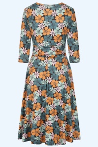 Vintage Chic for Topvintage - Topvintage exclusive ~ Aria Floral Swing Dress in Brown 2