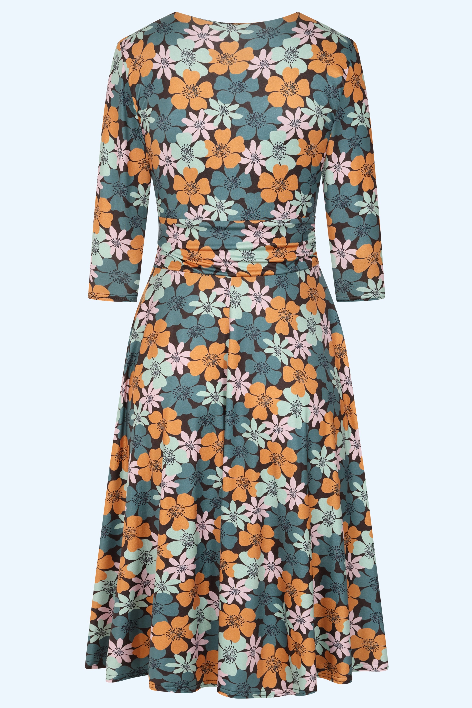 Vintage Chic for Topvintage - Topvintage exclusive ~ Aria Floral Swing Dress in Brown 2