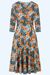 Vintage Chic for Topvintage - Topvintage exclusive ~ Aria Floral Swing Dress in Brown