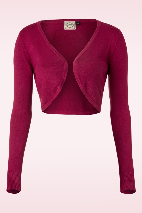 Banned Retro - Vintage Flickers Bolero in Raspberry