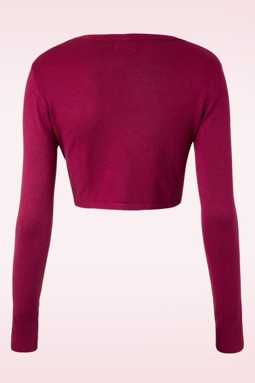 Banned Retro - Vintage Flickers Bolero in Raspberry 2