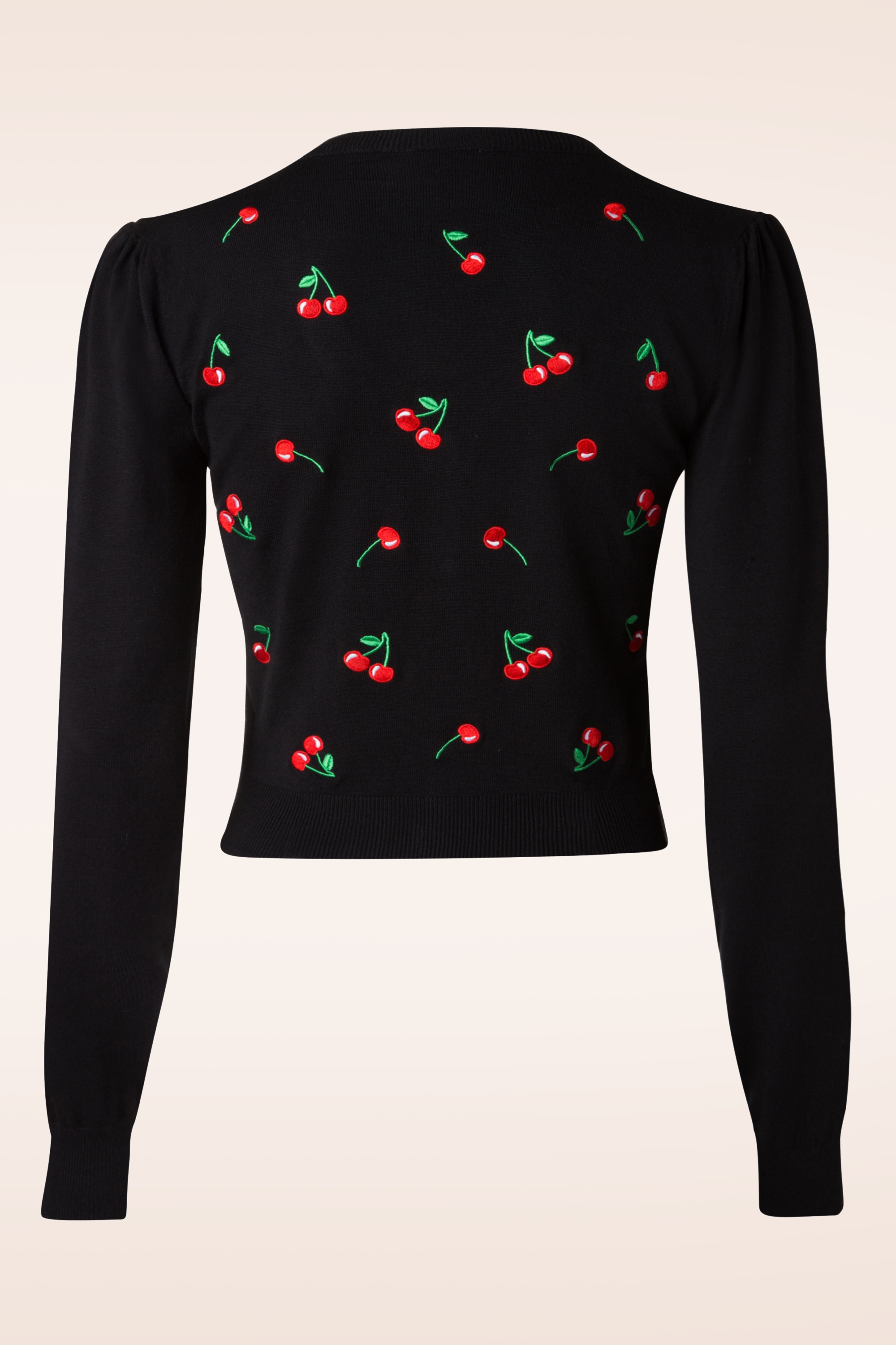 Banned Retro - Drive me Crazy Cherries Cardigan Années 50 en Noir 2