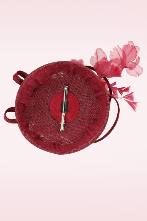 Banned Retro - Chapeau bibi The Duchess en bordeaux 4