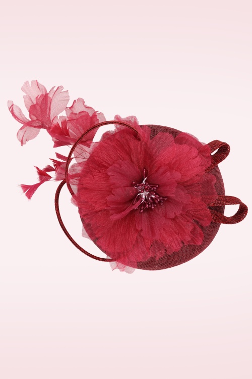 Banned Retro - Chapeau bibi The Duchess en bordeaux 3