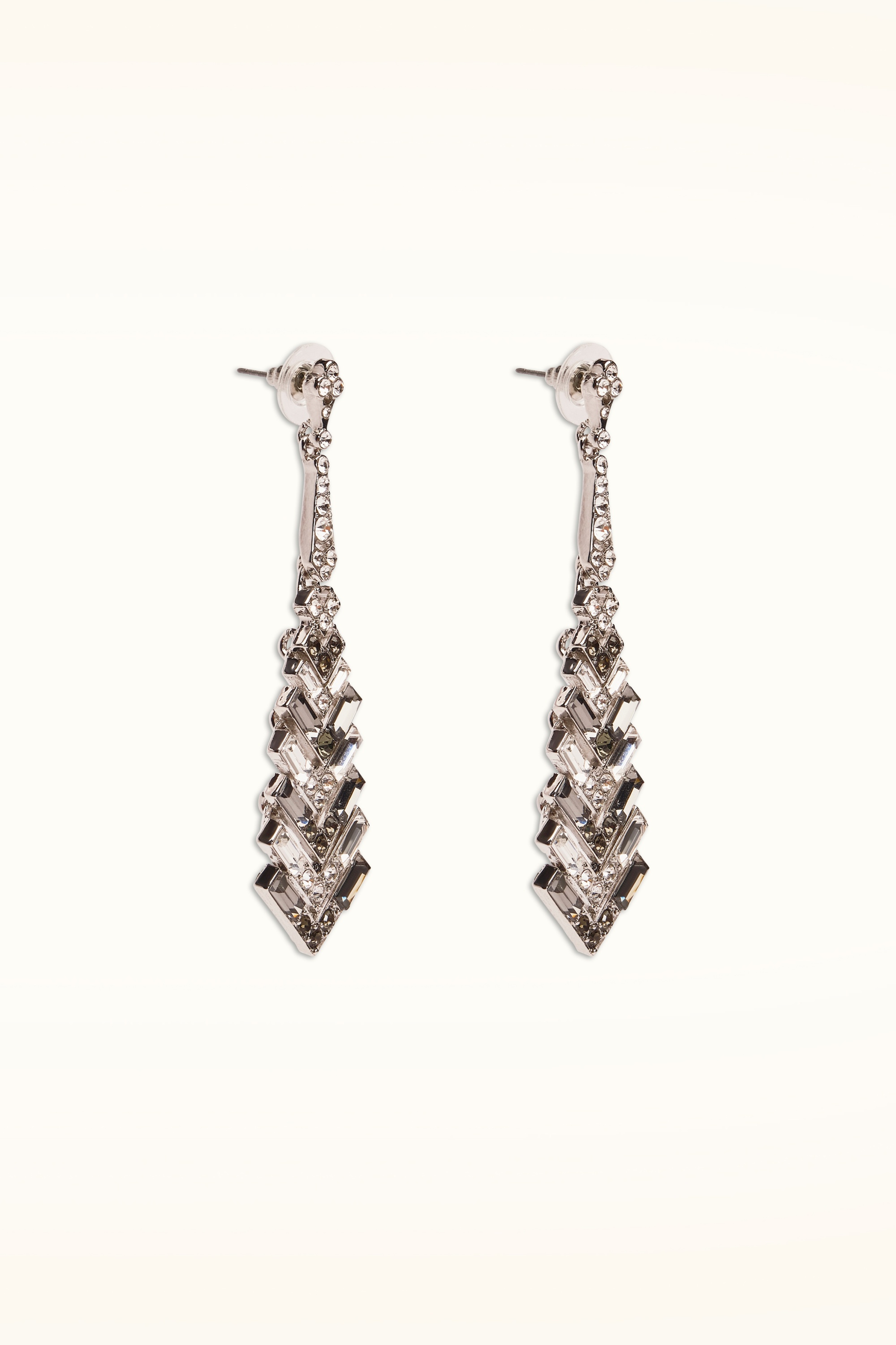 Lovely - Sparkly Crystal Ohrstecker in Silber 2
