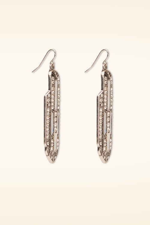 Lovely - Sparkling Art Deco Ohrhänger in Silber 2